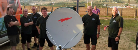 Our internet antenna setup for the Formula 1 club Huissen Netherlands on the f1 Camping