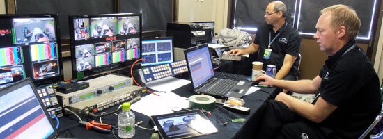 The mobile  EBU / SKY F1 MCR from Multi-Link Holland in Japan.